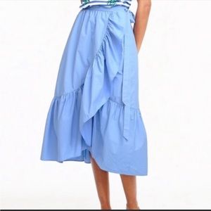 J. Crew ruffle wrap skirt